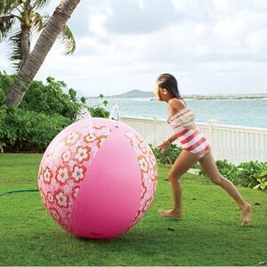 Pottery Barn Kids Beach Ball Sprinkler Reflected Beach Ball 35” High
